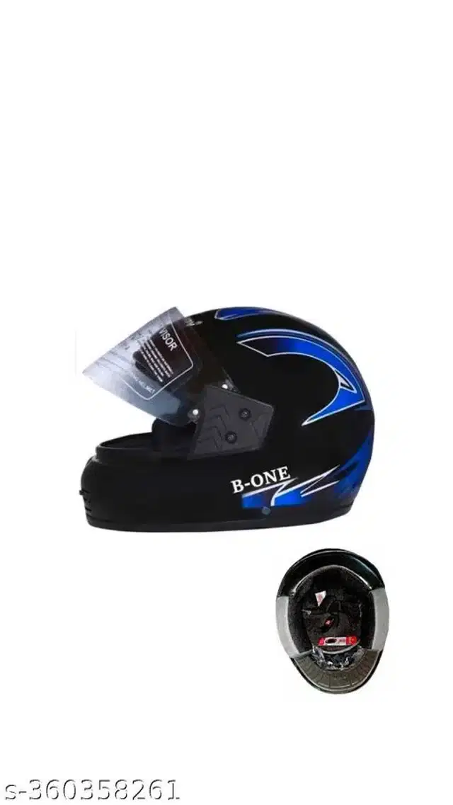 Full Face Helmet for Men & Women, Black & Blue