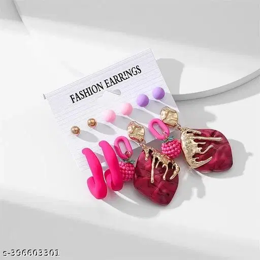 Earring Set Solid Color Fashion Jewelry Combo