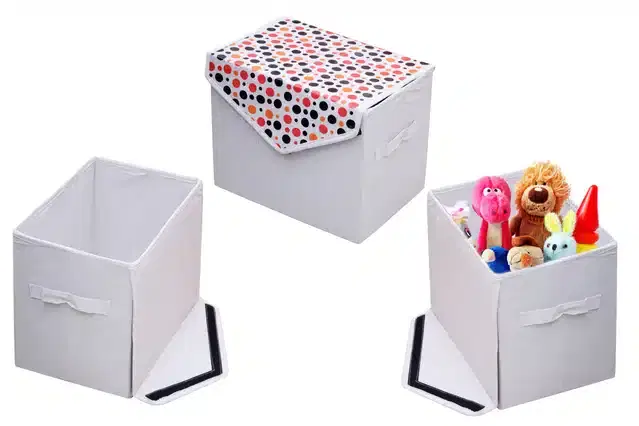 PVC Printed Toys Storage Box, Multicolor