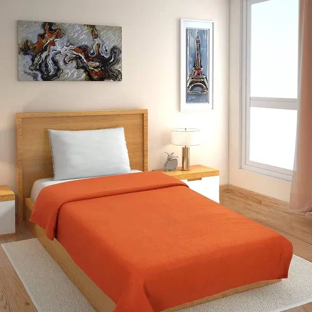 Fleece Blanket, Orange, 60x90 Inches