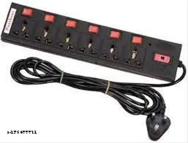 Plastic Universal Surge Protector, Black