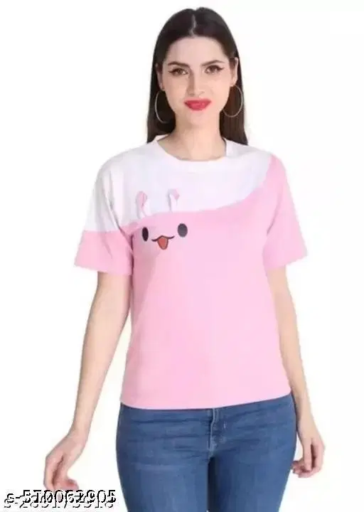 Cotton Blend T-shirt for Women, Multicolour (S)