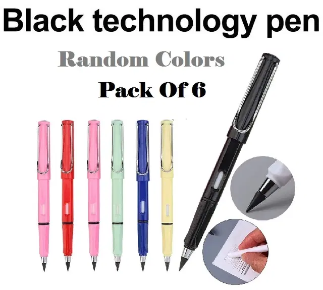 Inkless Everlasting Pencils for Kids, Multicolor, Pack of 6