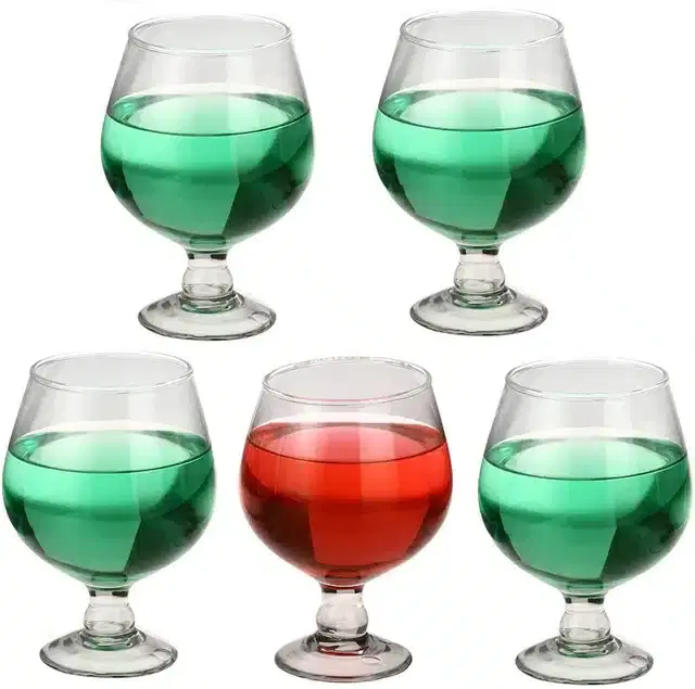 Liquor cum Cocktail Glasses, Transparent, 300 ml, Pack of 5