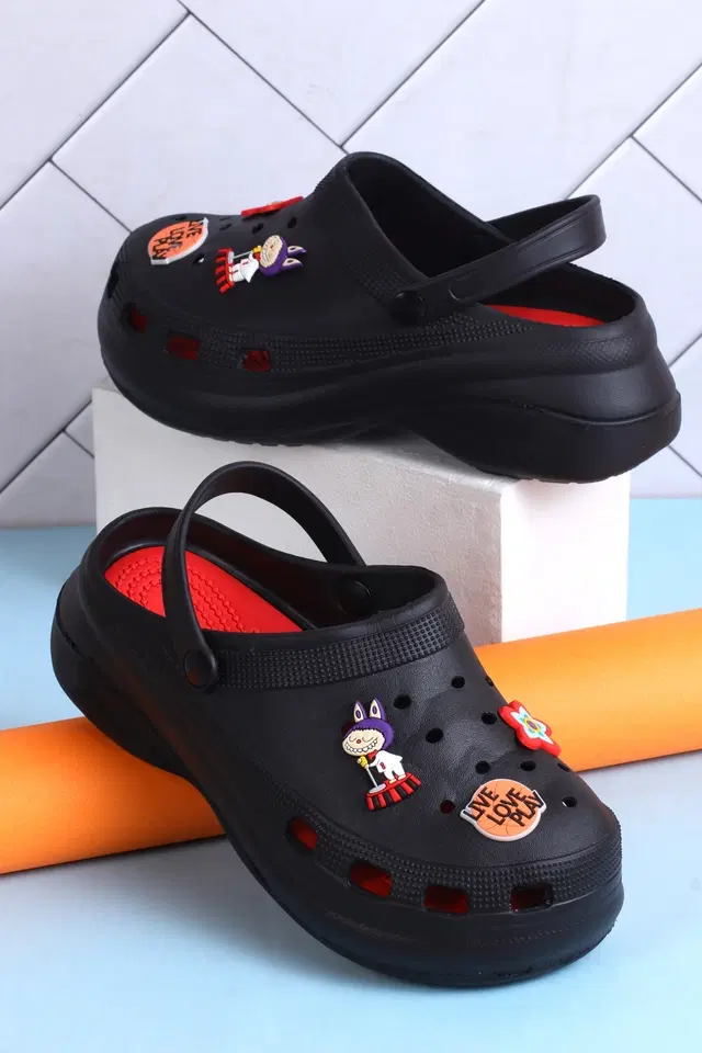 Clogs for Women (Black, 8)