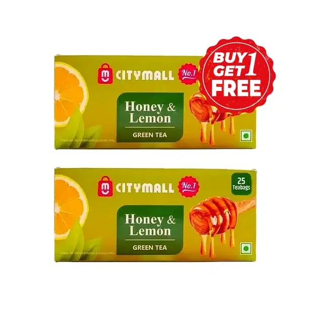 Citymall No.1 Green Tea Bags - 2X25 Pcs (Honey & Lemon) (Buy 1 Get 1 Free)