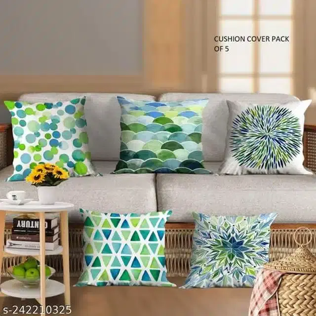 Cushion Cover for Home, Multicolor, 16x16 inches, Pack of 5