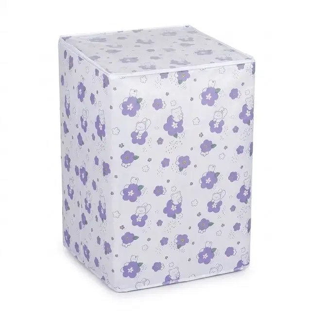 Floral Bear Waterproof and Dustproof top-load washing machines cover