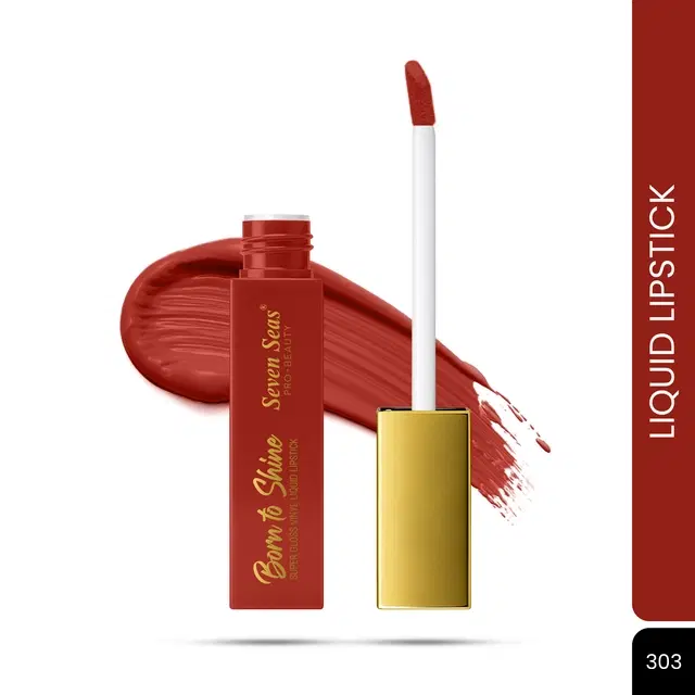 Seven Seas Liquid Lipstick for Women, Red (4.5ml)