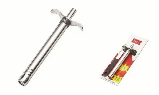 Stainless Steel Gas Stove Lighter, Silver