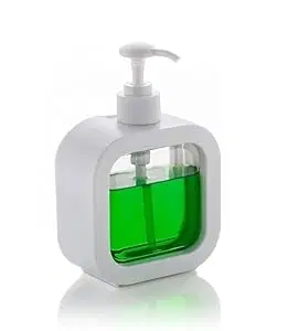 Plastic Refillable Liquid Soap Dispenser for Bathroom, Multicolor, 300 ml, Pack of 1