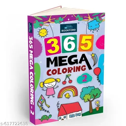 “365 Mega Coloring 2 – Fun & Educational Coloring Book for Kids | Creative Drawing, Colorful Imagery, Engaging Activities, Brain Development, Fine Motor Skills, Screen-Free Entertainment, Holiday Activity & Birthday Gift”