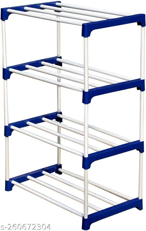 Metal 4 Layer Collapsible Multipurpose Rack, Blue