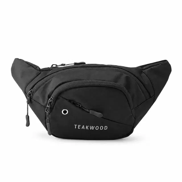 Teakwood Unisex Waist Pouch, Black