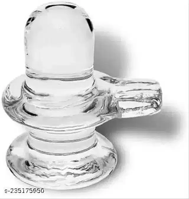 Crystal Shivling Showpiece, Transparent