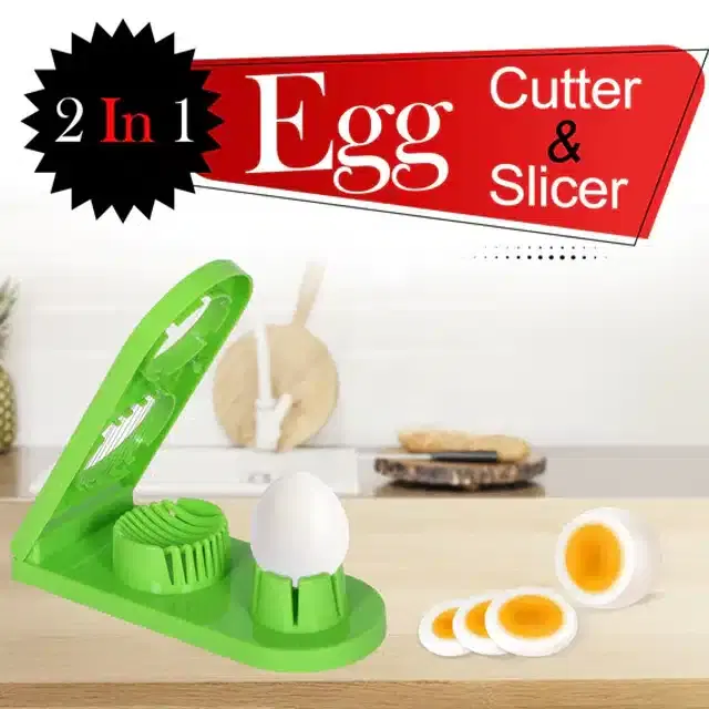 Pinak Multi Segmented 2 In 1 Egg Cutter & Slicer, Assorted