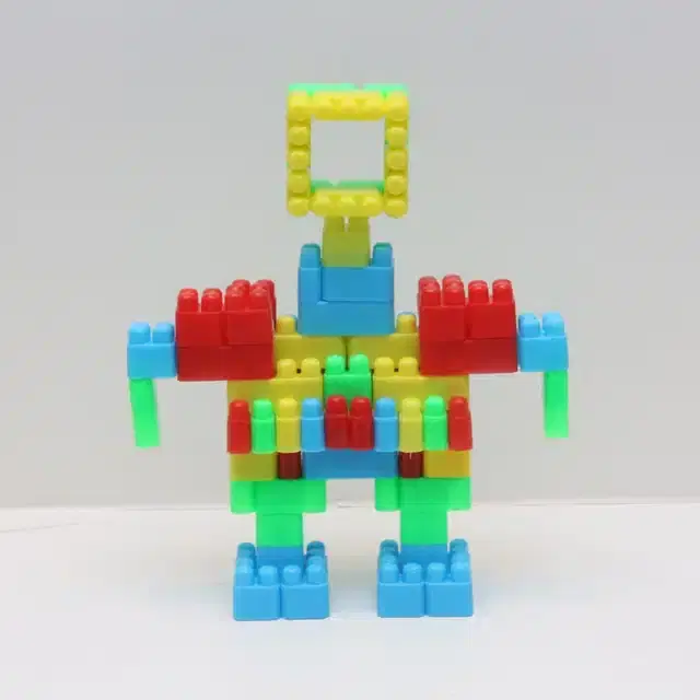 Plastic Educational Big Bullet 70 Pcs Building Blocks Toy Set for Kids, Multicolor