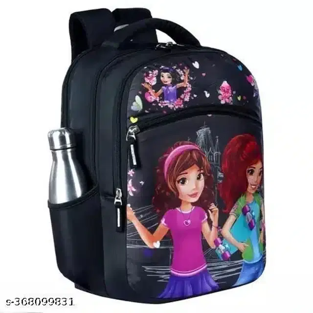 Polyester Backpack for Kids, Black, 25 L