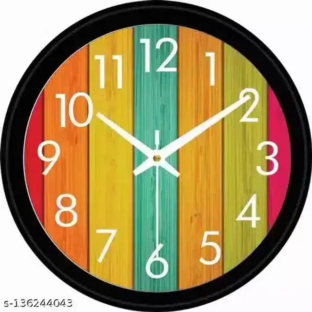 Wall Clock for Home, Multicolor, 10"