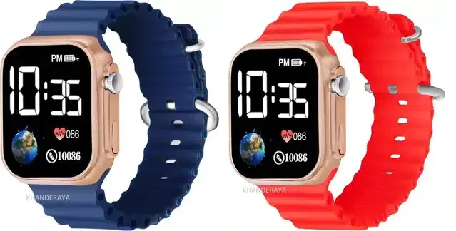 Electronic LED Digital Watch for Kids, Pack of 2 (Multicolor)