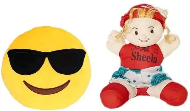 Stuffed Toys for Kids, Multicolor, Set of 2