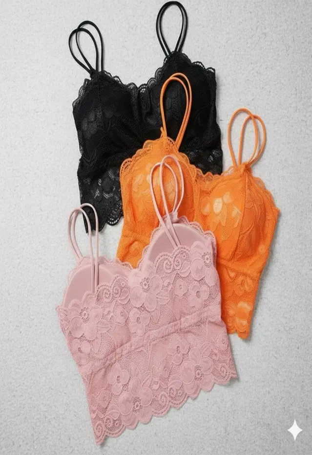 Cotton Solid Padded Bras for Women, Multicolour, Pack of 3 (28)