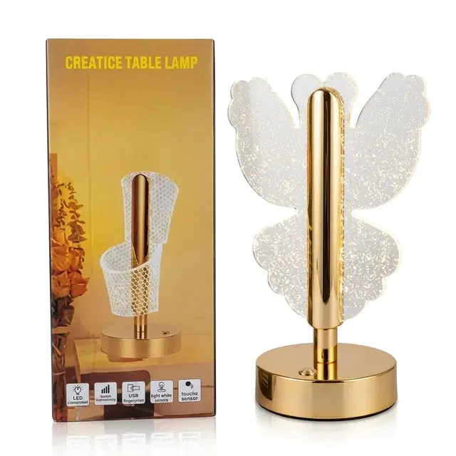 Rechargeable Touch Sensor Creative Crystal Bird Acrylic Led Table Lamp