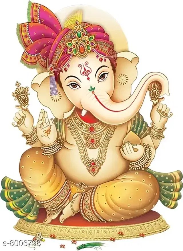 Ganesh Ji Wall Sticker, 45x50 cm