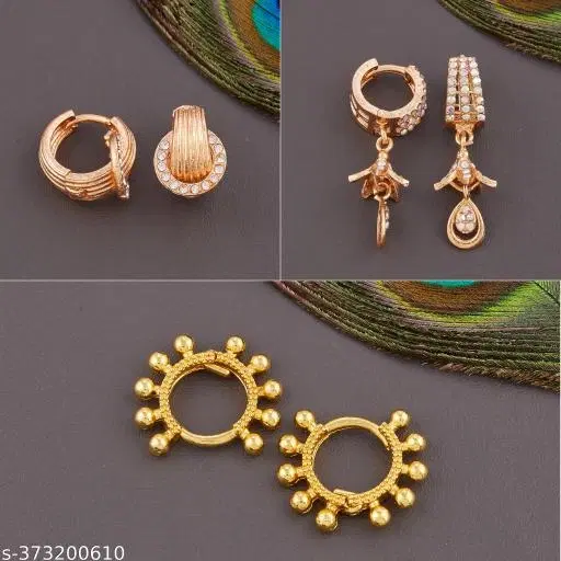 Earrings Combo,Gold-Plated Earrings For Women Girls