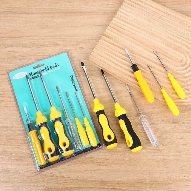 Ruzan Premium MultiPurpose Professional Standard Screwdriver Set, Multicolor, Set of 6