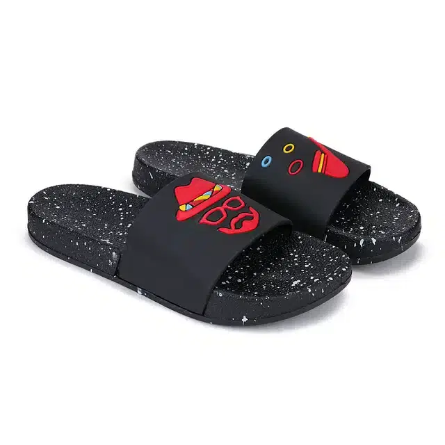 Flip Flops for Men (Black, 8) (VKI-17)
