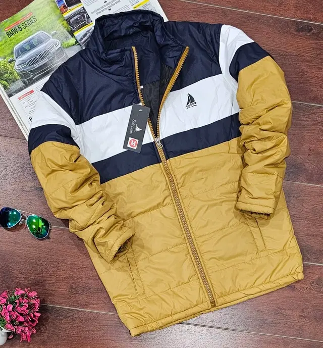 Polyester Colorblocked Jacket for Men (Multicolor, M)