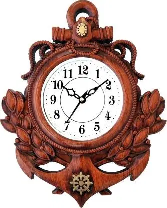 Analog Wall Clock for Home, Brown