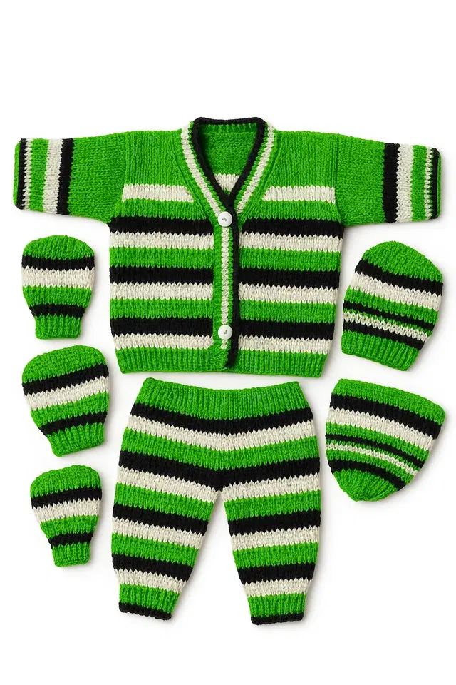 Woolen Sweater Set for Boys (Multicolour, L)