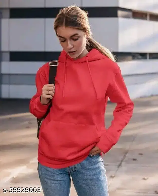 Full Sleeves Sweatshirts for Women (Red, S)