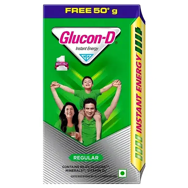 Glucon-D Instant Energy Health Drink Regular 200 g Refill (Extra 50 g Free)