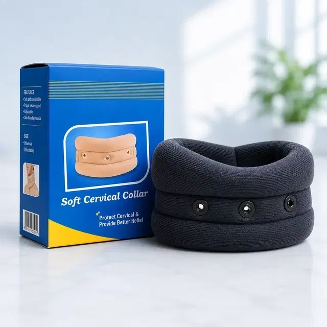 Cervical Collar Soft With Support, Blue, Neck Support