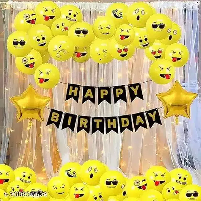 Birthday Party Decoration Kit, Multicolor, Set of 37