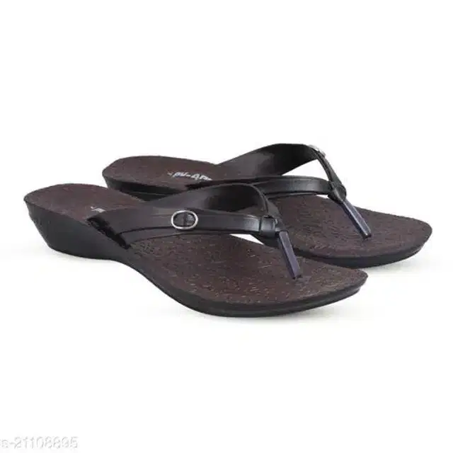Flat Slippers For Women (Brown, IND-8)
