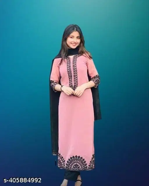 Dupatta Set for Women (Pink, S)