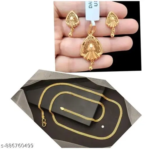 Jewellery Set for Women (Gold, Free Size)