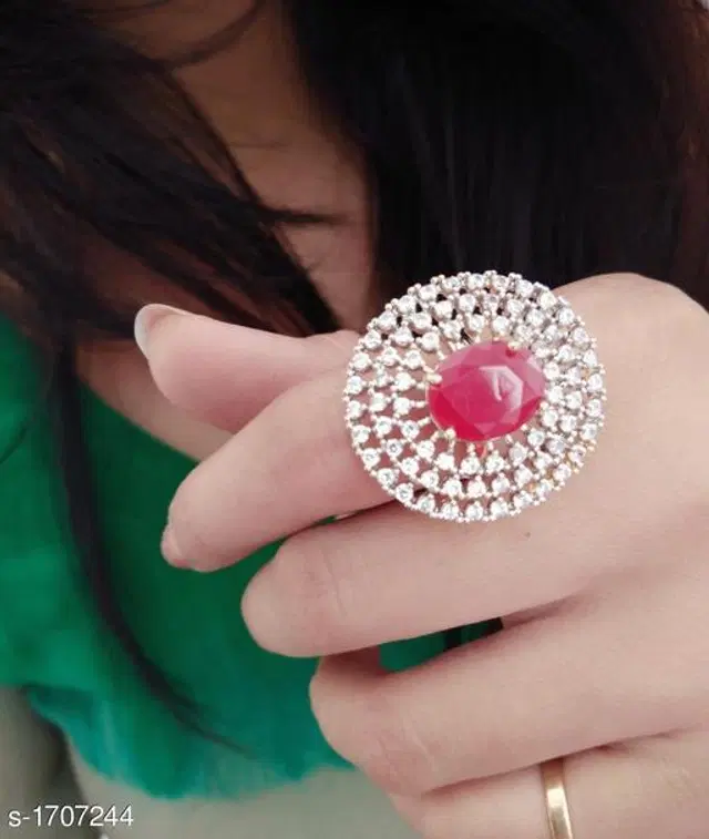 Alloy Ring for Women (Multicolor)