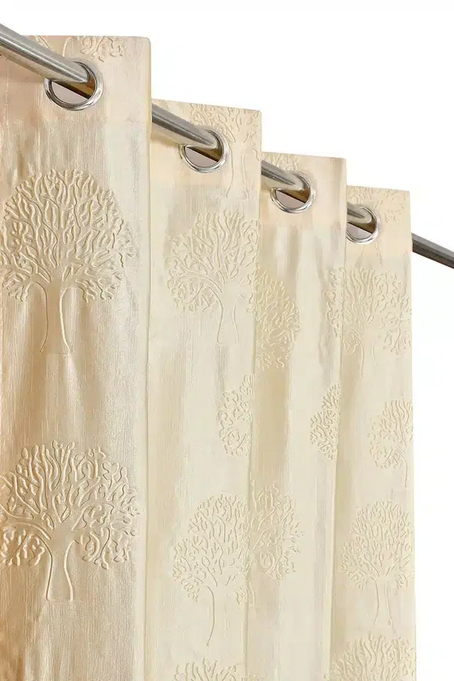 Curtains for Home, Cream, 5 feet, Pack of 2