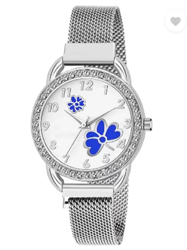 Metal Strap Analog Watch for Women & Girls (Multicolor)