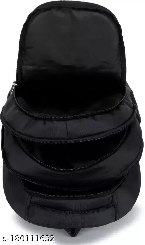 Polyester Backpack for Men & Women, Black