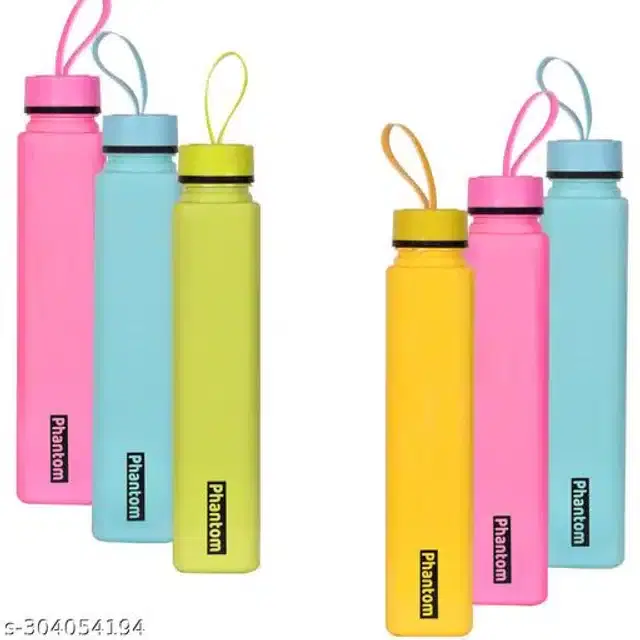 Water Bottle Set, Multicolor, 1000 ml, Pack of 6