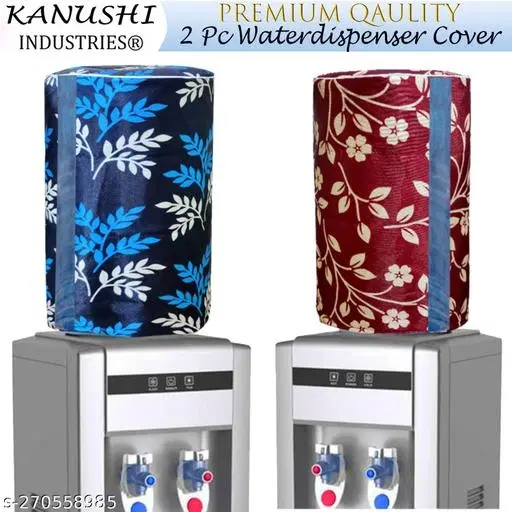 KANUSHI Industries® 2 Pc Water Dispenser Bottle Cover With0 Water Level Indication 20 L (WD-Blue-Small-LEVS+MAROON-RAJ-2PC)