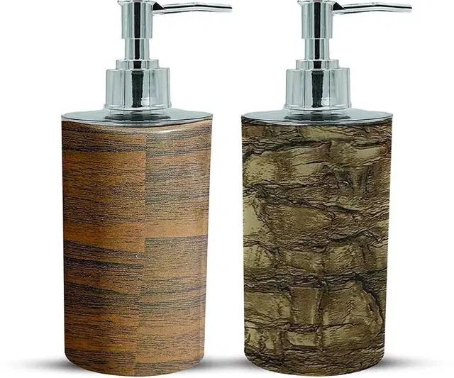 Rudra Liquid Soap Dispenser Bottle with Pump 250 ml, Pack of 2, Brown