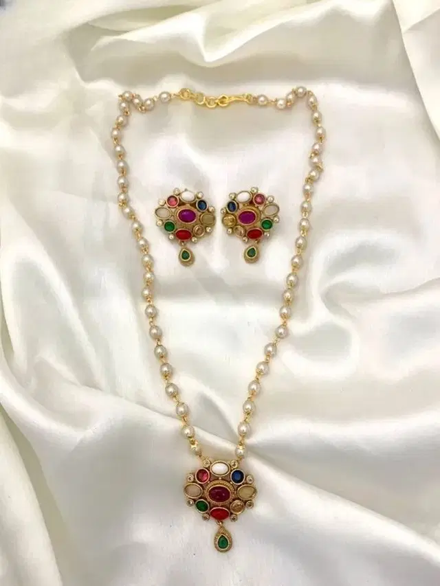 Party Wear Jewellery Set for Women (Bronze, Free Size)
