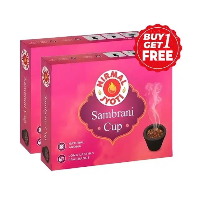 Nirmal Jyoti Sambrani Cup Dry Cone Dhoop 2X12 Pcs (Buy 1 Get 1 Free)